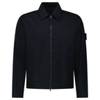 Stone Island Ghost Zip-Up Overshirt in Navy