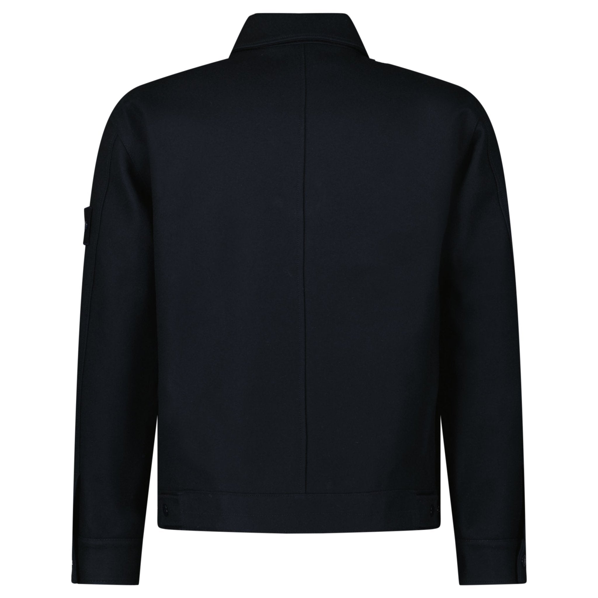 Stone Island Ghost Zip-Up Overshirt in Navy