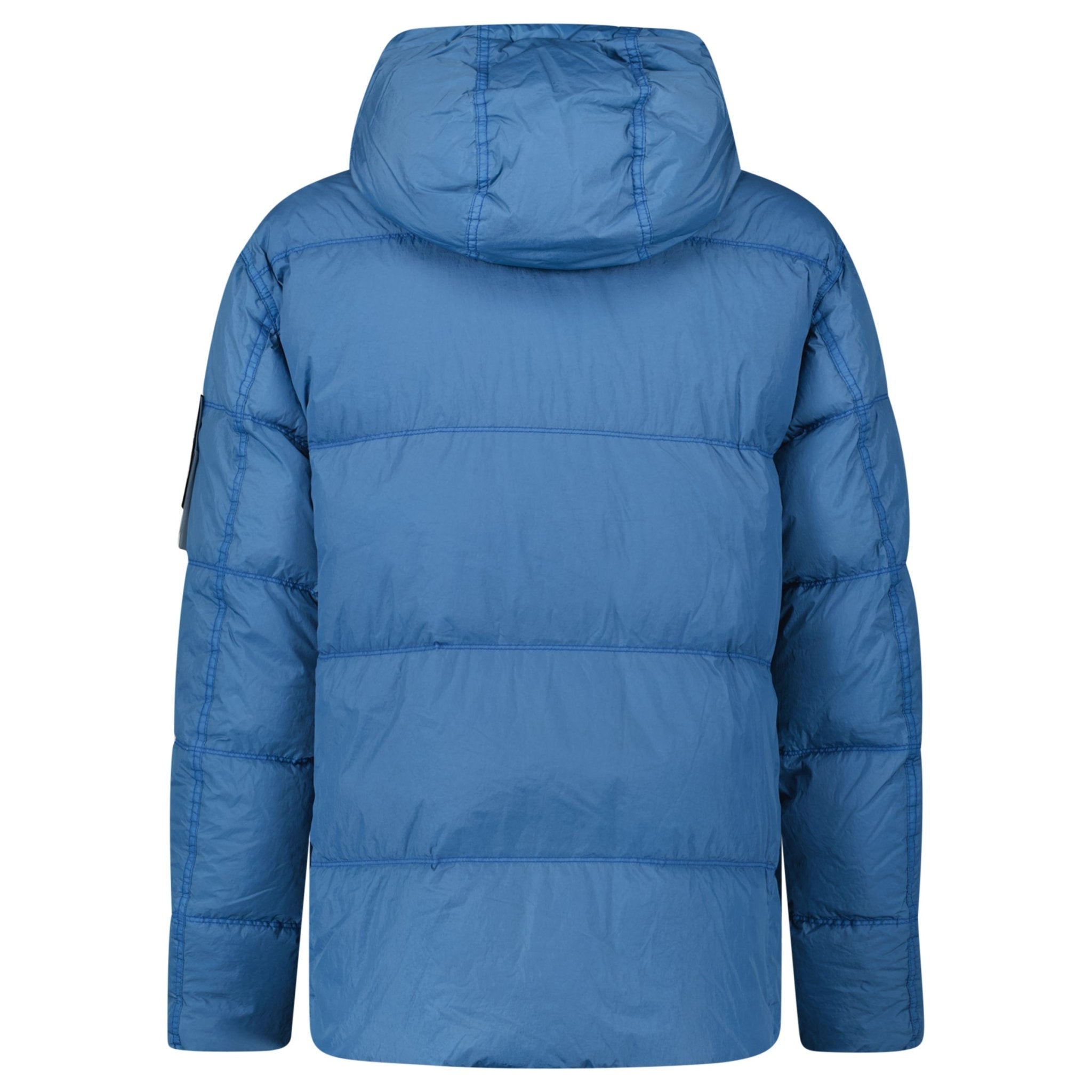 Stone Island Hooded Down Jacket in Steel Blue