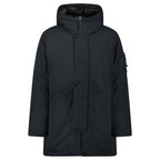 Stone Island Micro Twill Long Parka in Black
