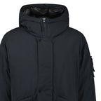 Stone Island Micro Twill Long Parka in Black