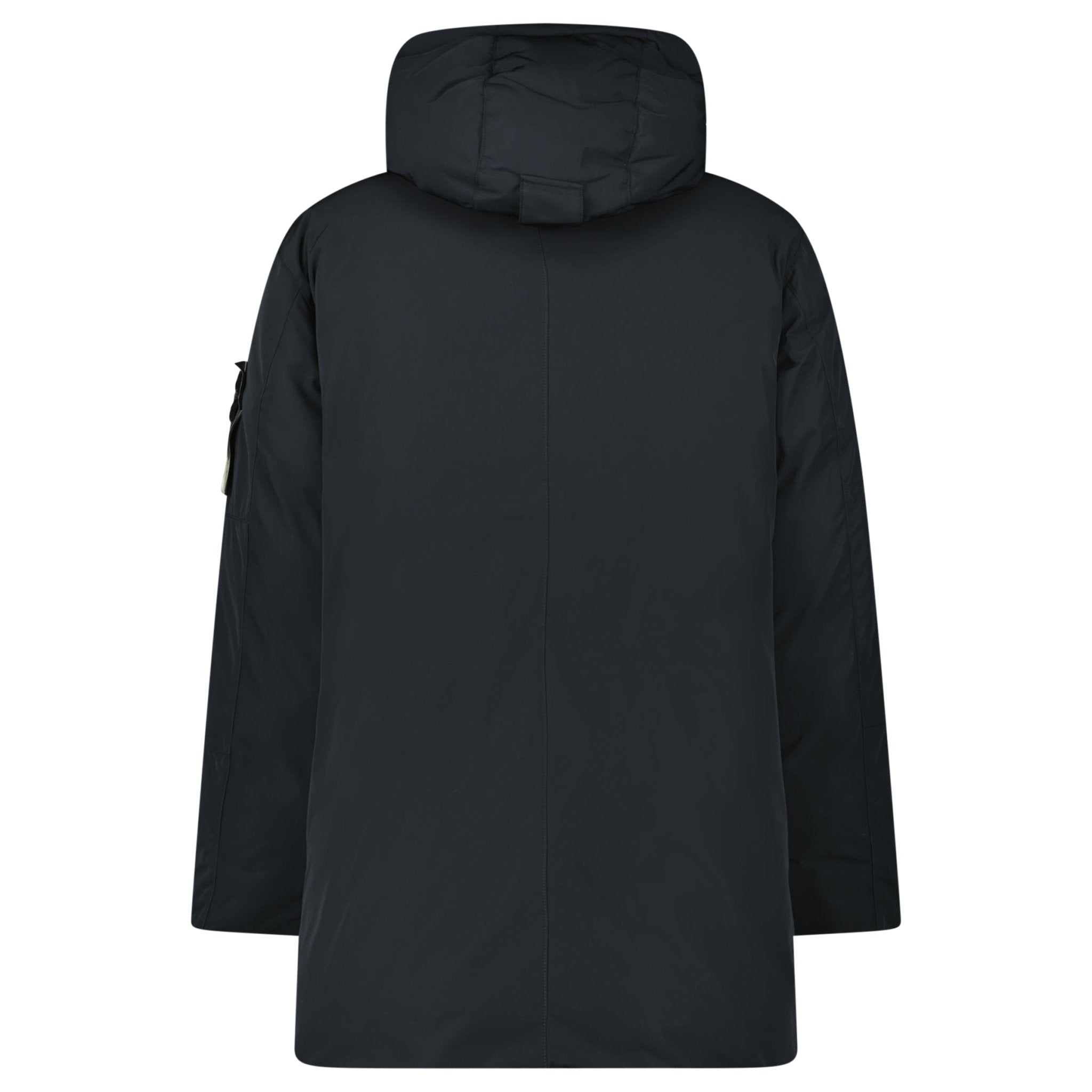 Stone Island Micro Twill Long Parka in Black