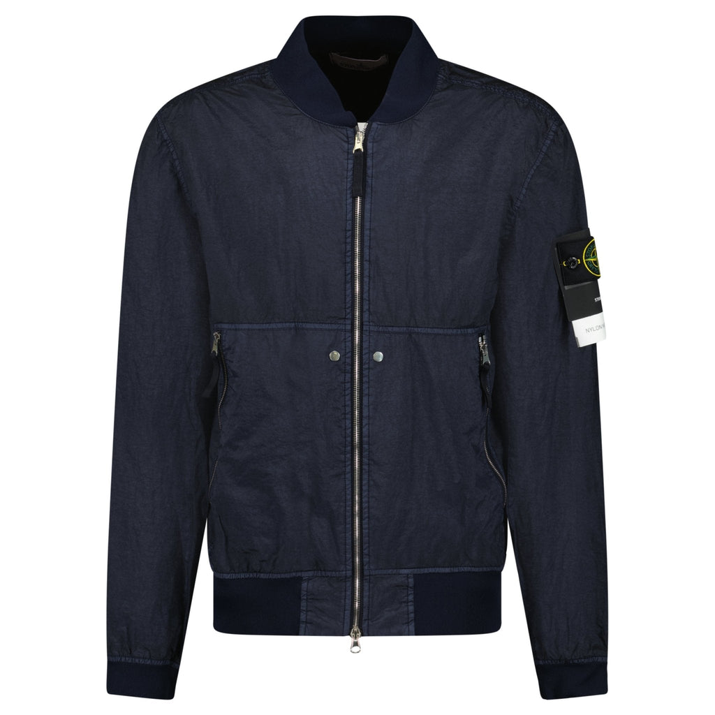 Stone Island Nylon Metal Watro-TC Bomber Jacket navy