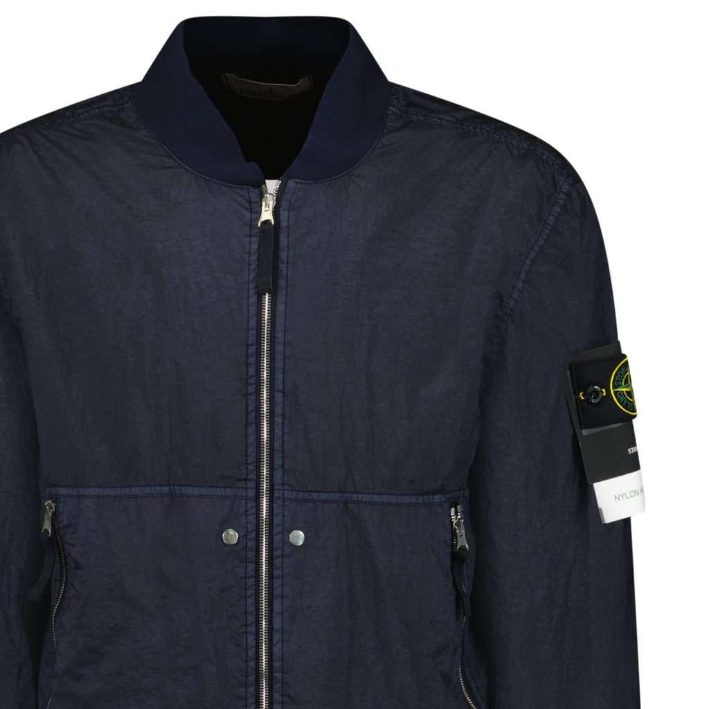 Stone Island Nylon Metal Watro-TC Bomber Jacket navy
