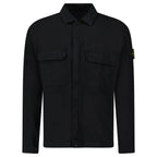 Stone Island Organic Cotton Ripstop Overshirt in Black