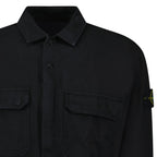 Stone Island Organic Cotton Ripstop Overshirt in Black