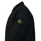 Stone Island Organic Cotton Ripstop Overshirt in Black