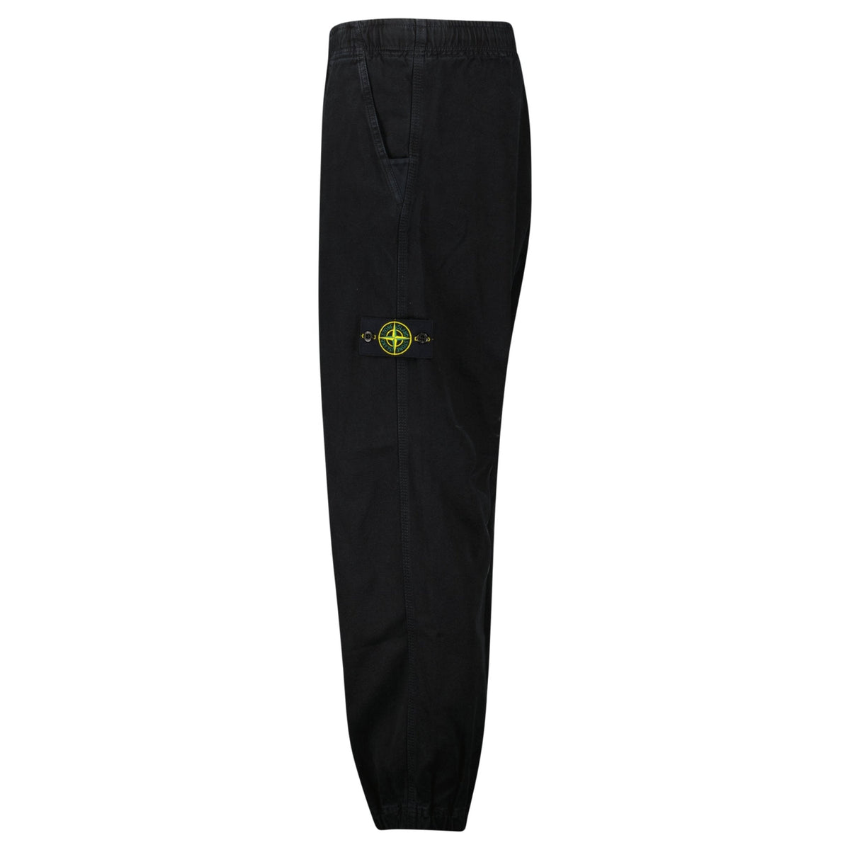 Stone Island Organic Panama Cotton 'Old' Effect Cargo Black