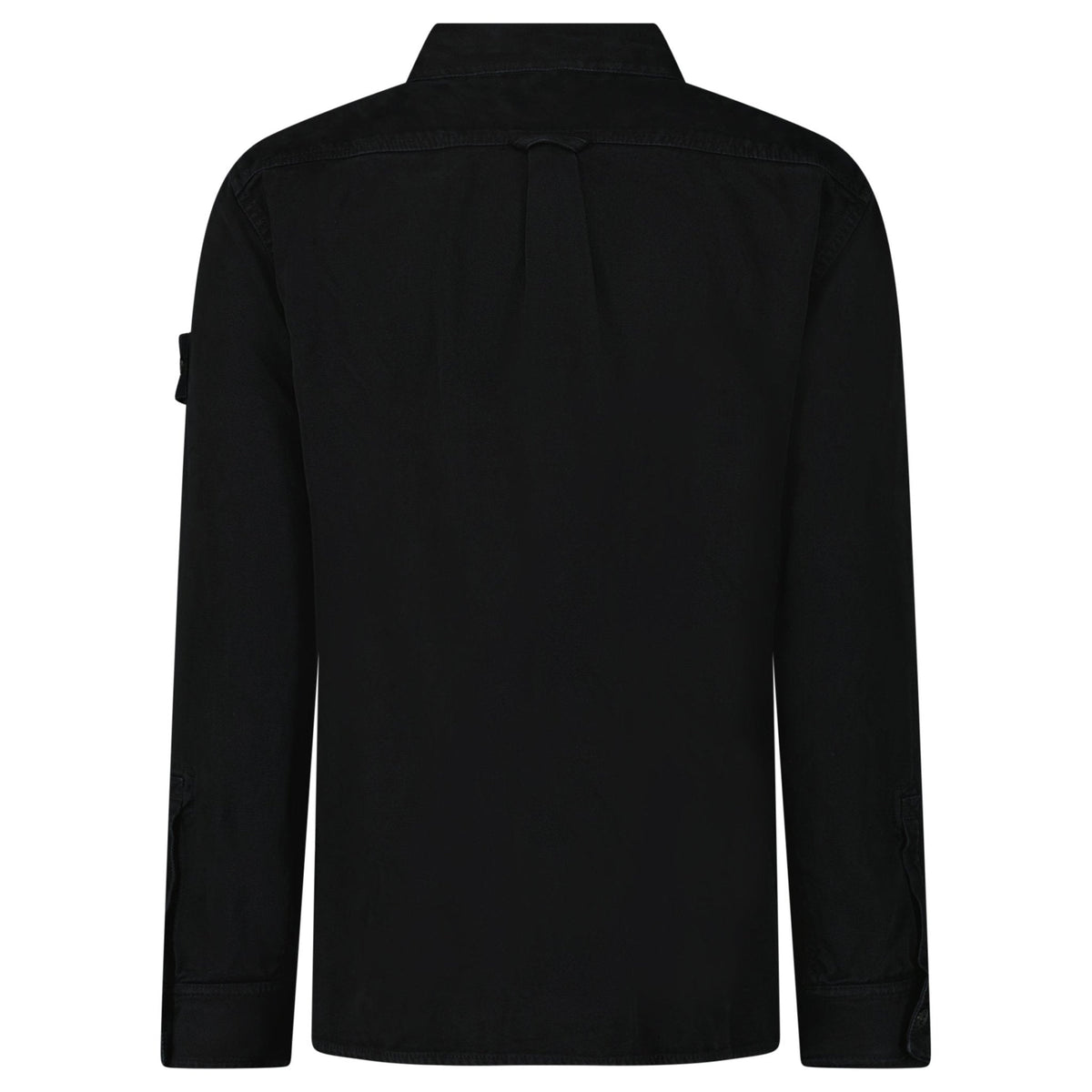 Stone Island Panama Cotton Overshirt in Black