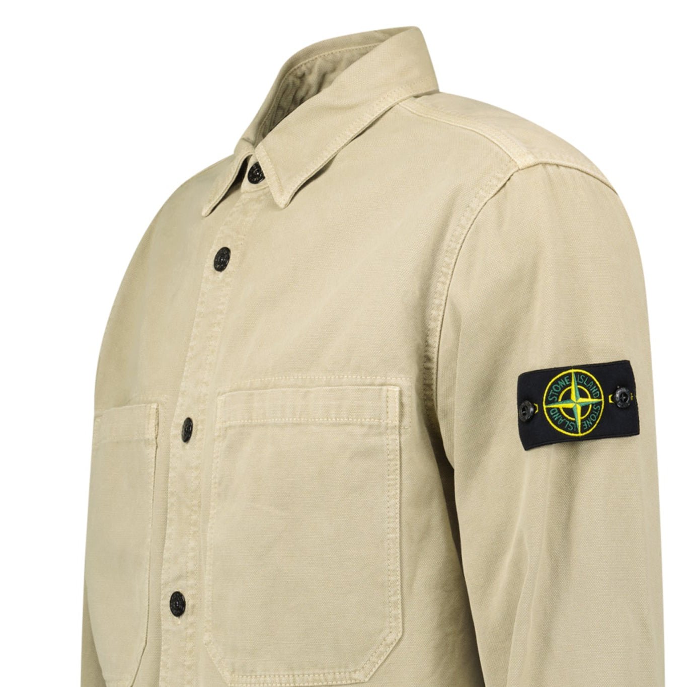 Stone Island Panama Cotton Overshirt in Desert Beige