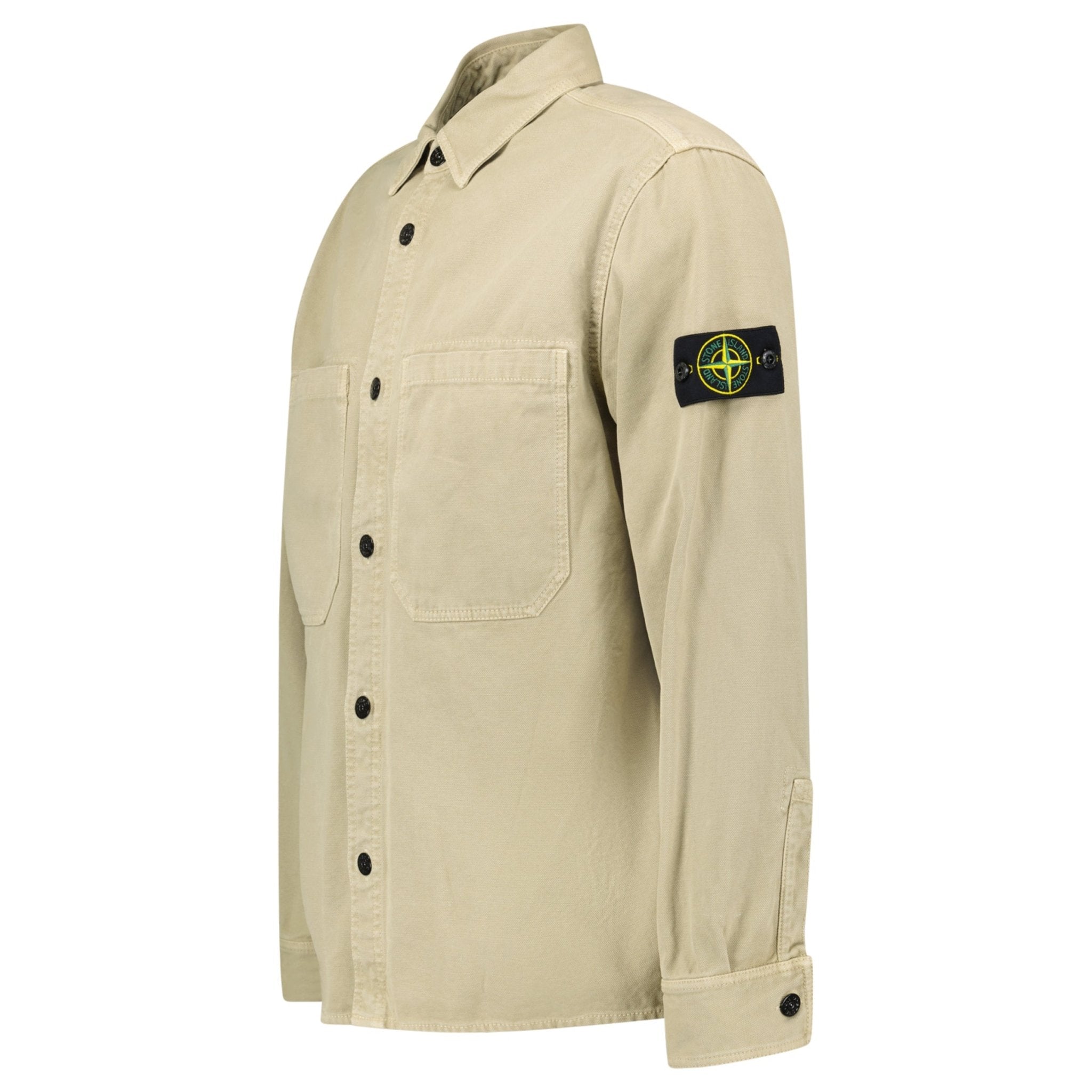 Stone Island Panama Cotton Overshirt in Desert Beige