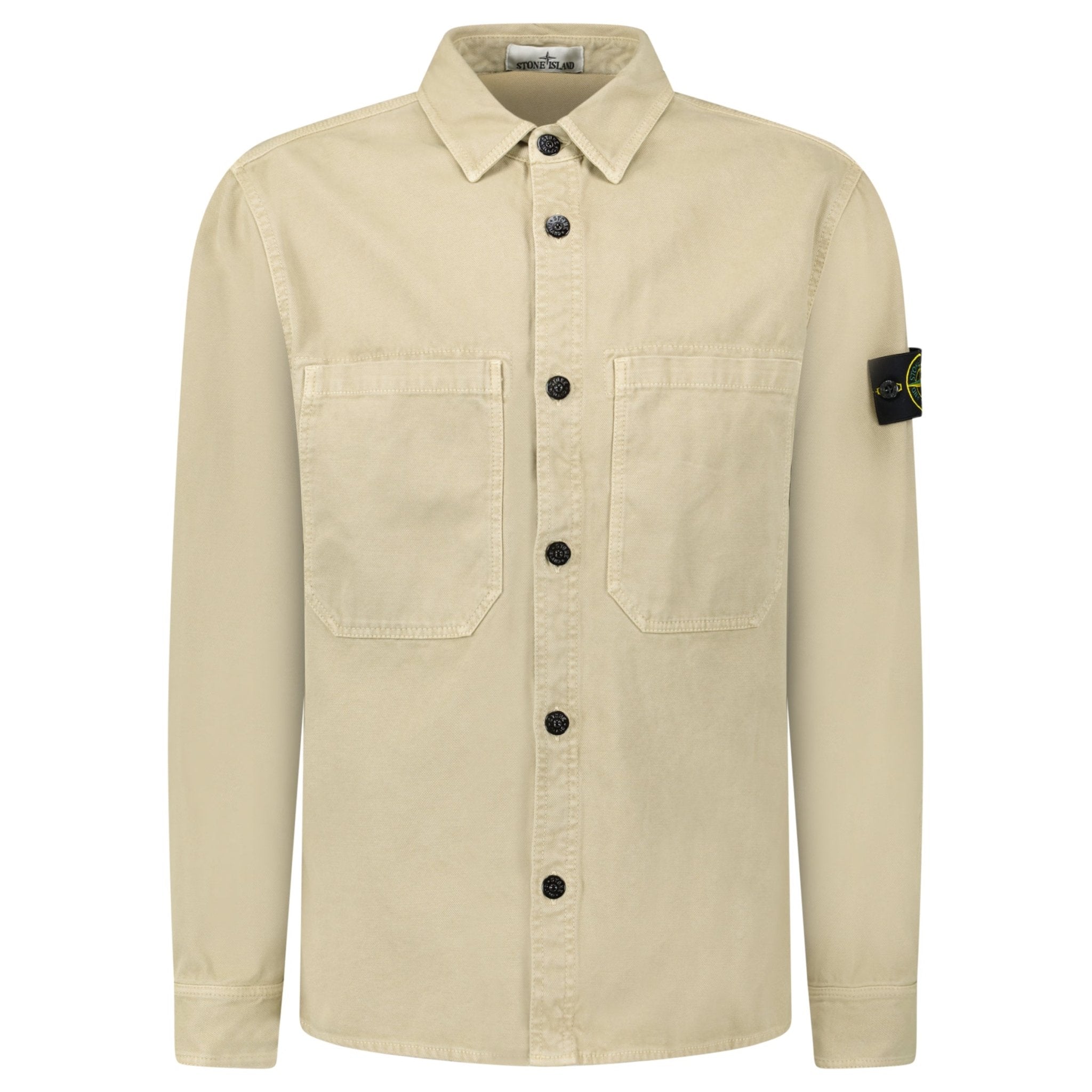 Stone Island Panama Cotton Overshirt in Desert Beige