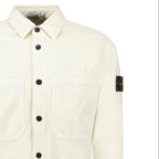 Stone Island Panama Cotton Overshirt in Ivory