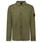 Stone Island Panama Cotton Overshirt in Military Green