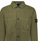 Stone Island Panama Cotton Overshirt in Military Green