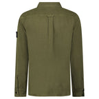 Stone Island Panama Cotton Overshirt in Military Green
