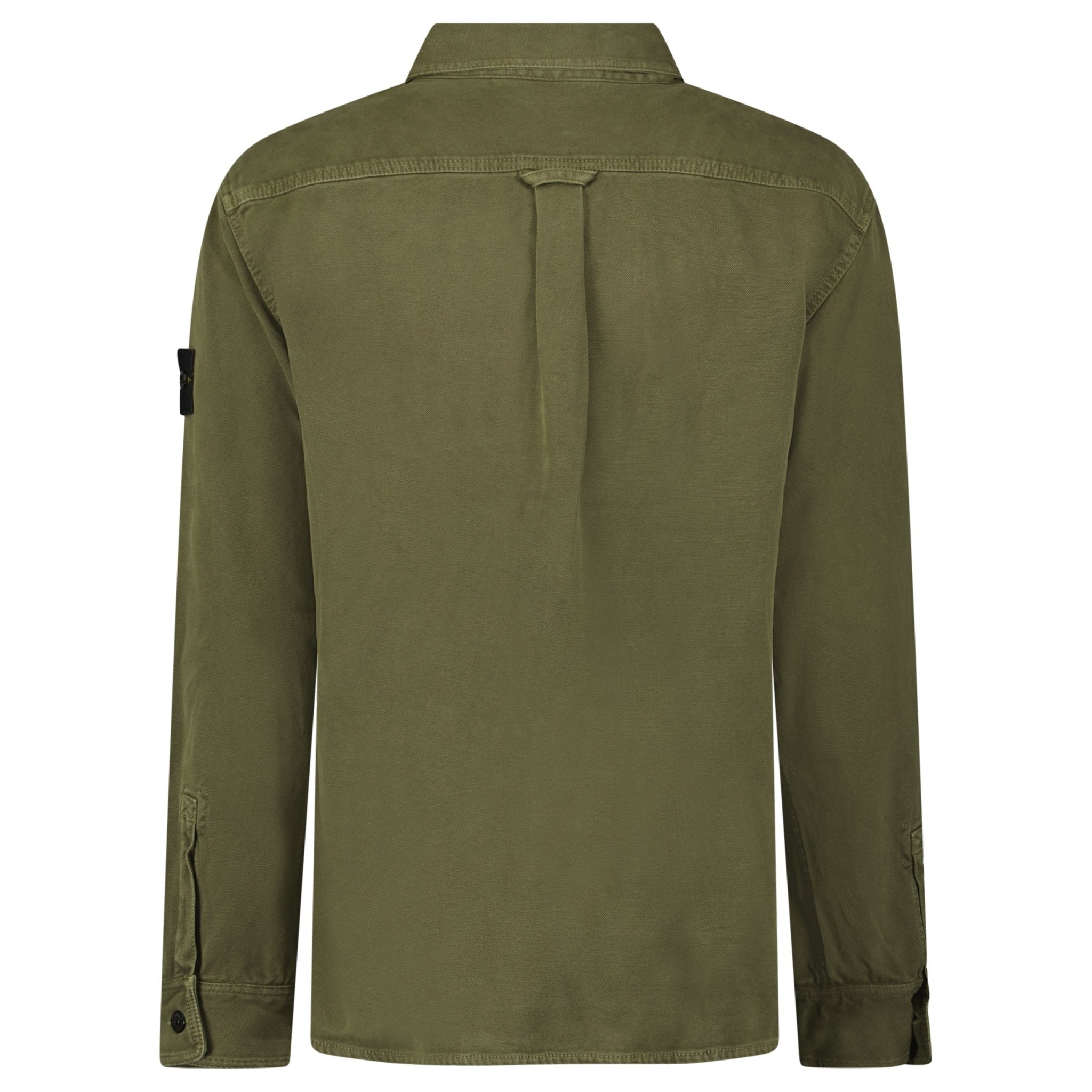 Stone Island Panama Cotton Overshirt in Military Green