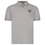 Stone Island Patch Polo T-Shirt Slim Fit Grey