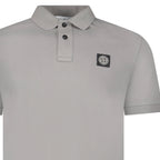 Stone Island Patch Polo T-Shirt Slim Fit Grey