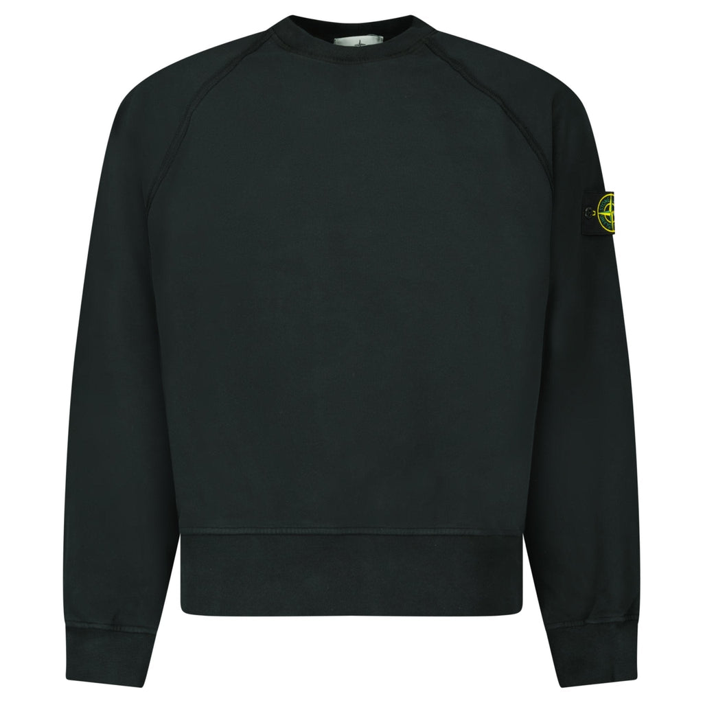 Stone Island Relaxed Fit Crewneck Sweatshirt Black