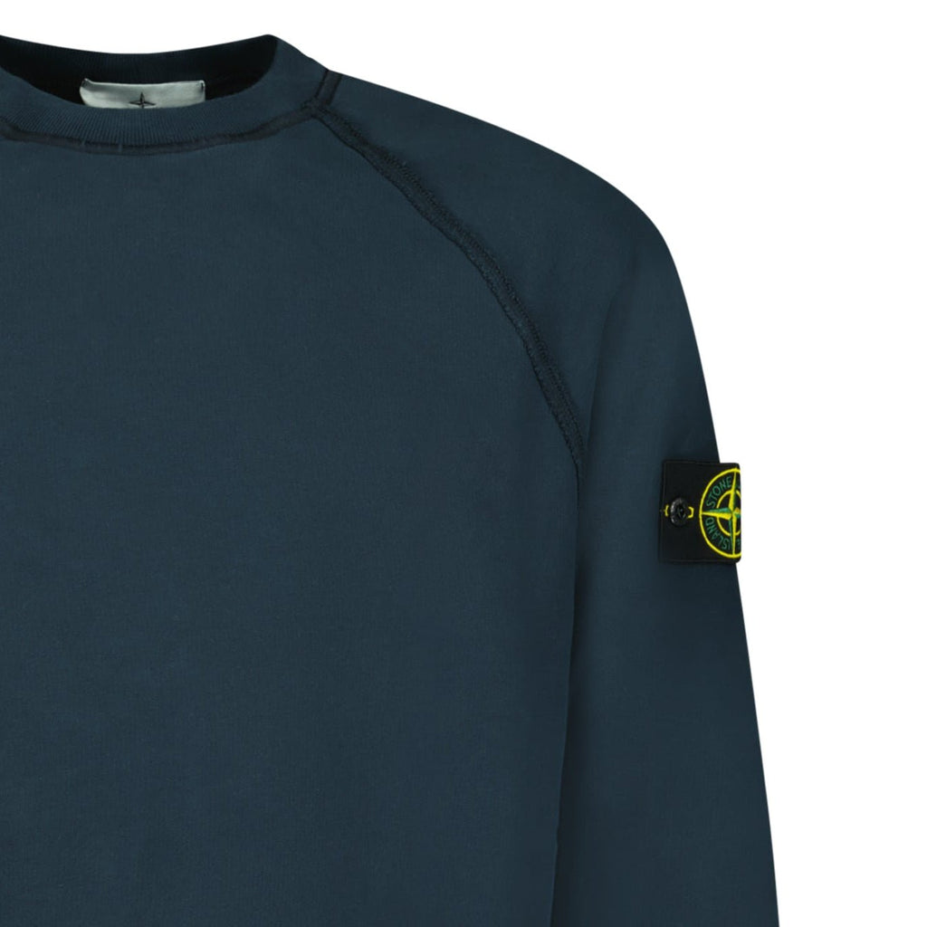 Stone Island Relaxed Fit Crewneck Sweatshirt Navy