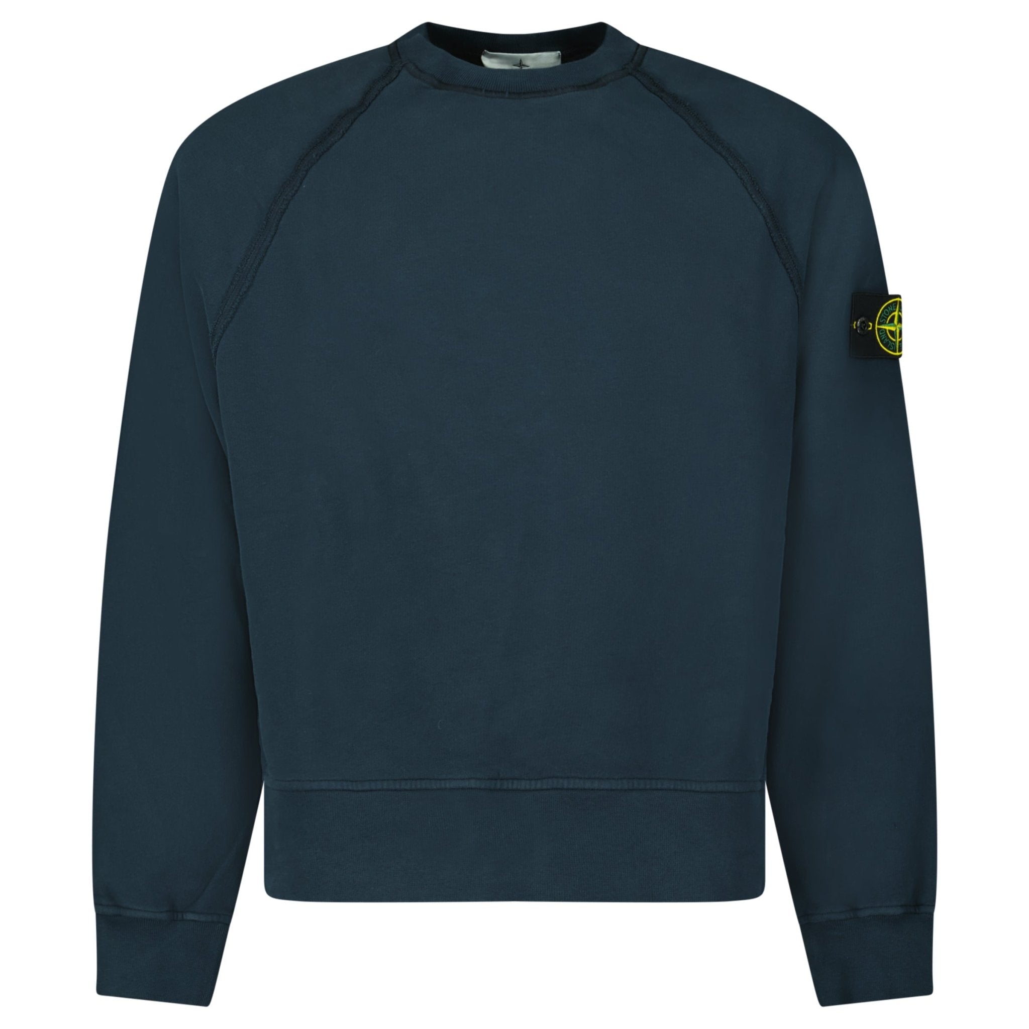 Stone Island Relaxed Fit Crewneck Sweatshirt Navy