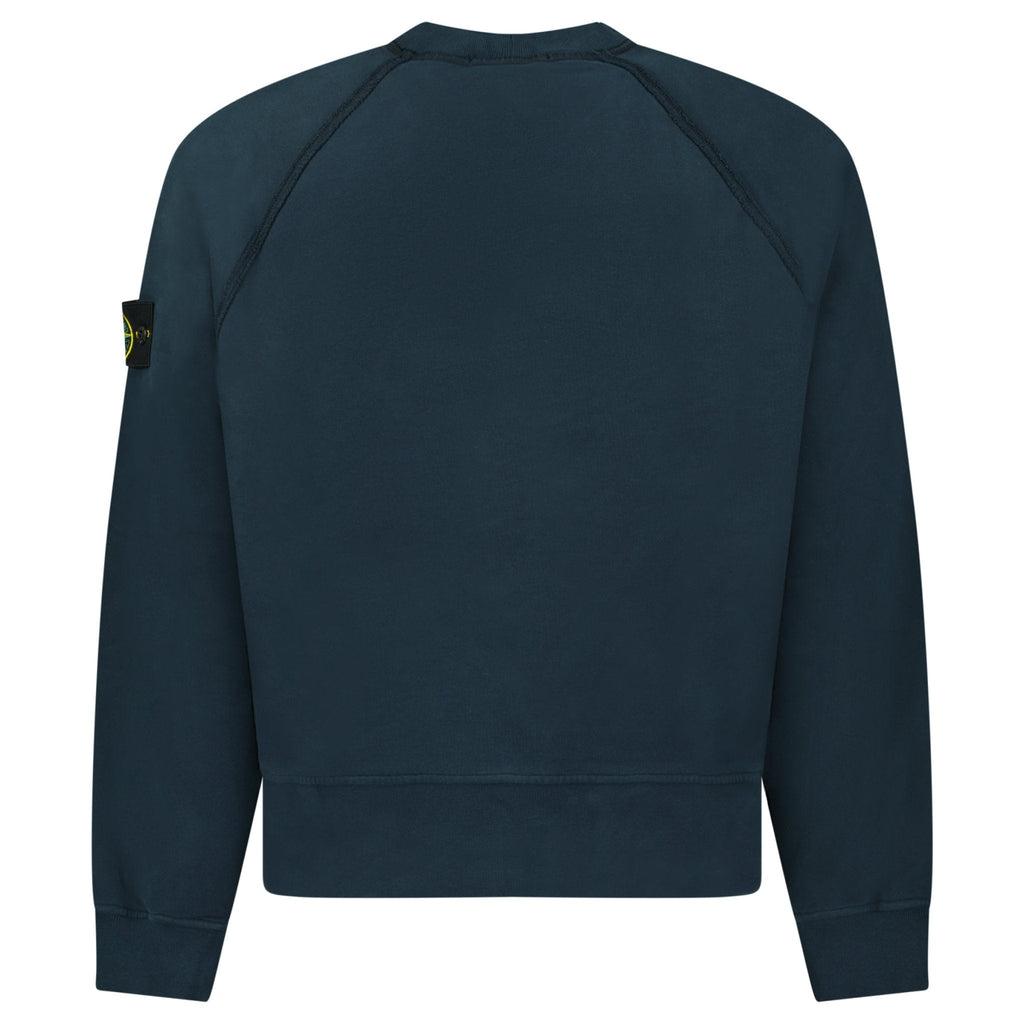 Stone Island Relaxed Fit Crewneck Sweatshirt Navy