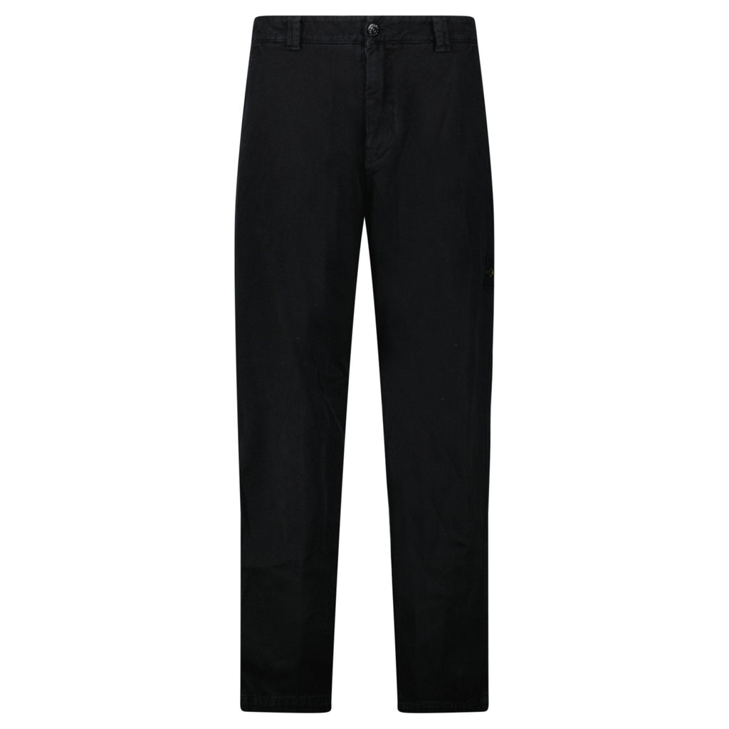 Stone Island’s Broken Twill ‘Old’ Effect Cargo Pants in Black