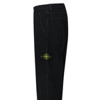 Stone Island’s Broken Twill ‘Old’ Effect Cargo Pants in Black