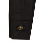 Stone Island Stretch Cotton Tela ‘Paracadute’ Cargo Bermuda Shorts in Black