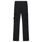 Stone Island Stretch Cotton Tela 'Paracadute' Loose Fit Cargo Trousers in Black