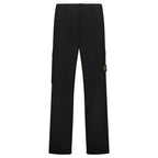 Stone Island Stretch Cotton Tela 'Paracadute' Loose Fit Cargo Trousers in Black