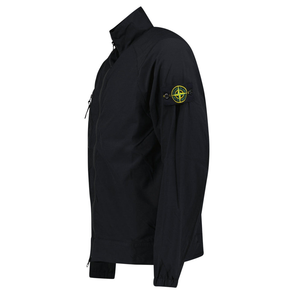 Stone Island Stretch Nylon Tech Fleece Jacket in Black
