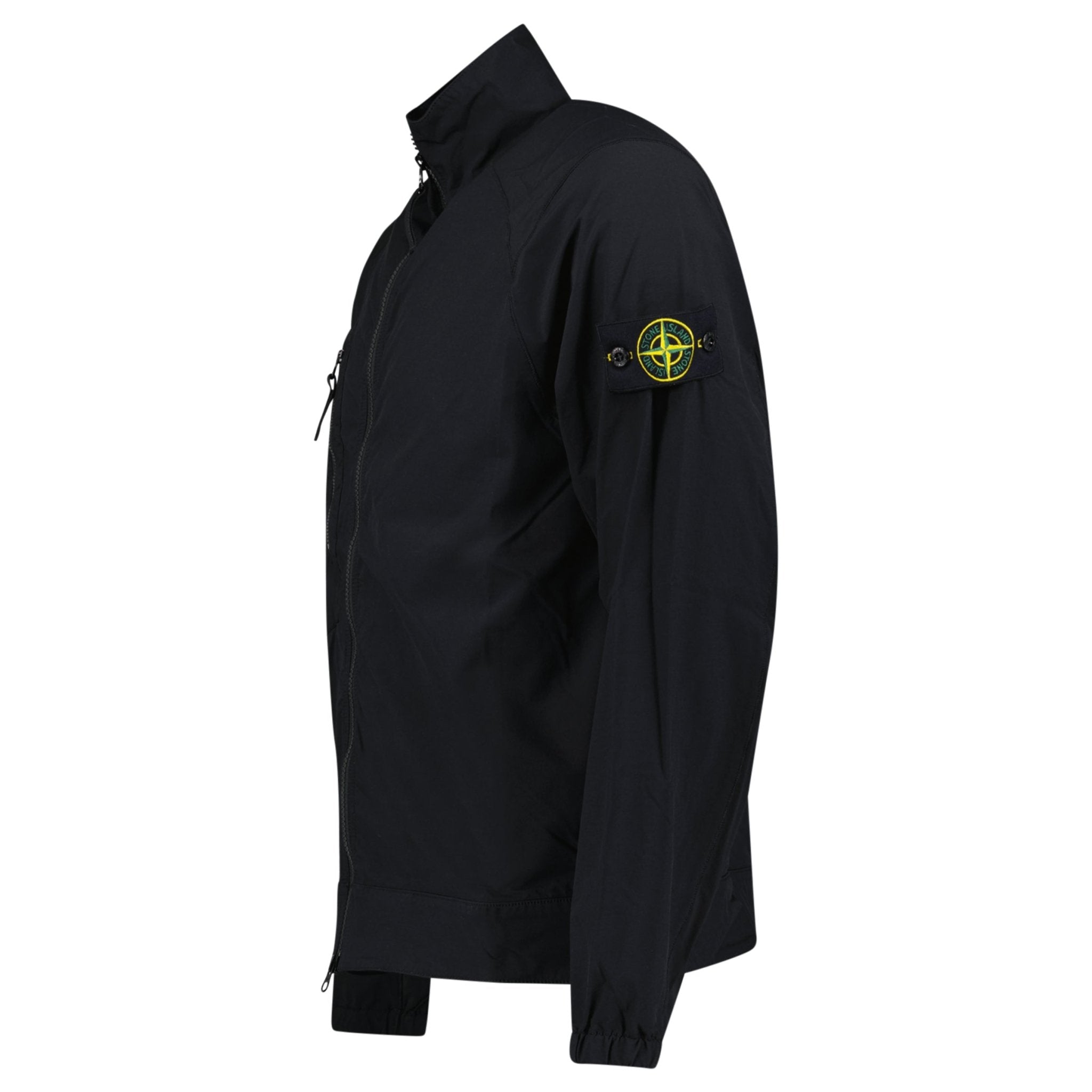 Stone Island Stretch Nylon Tech Fleece Jacket in Black