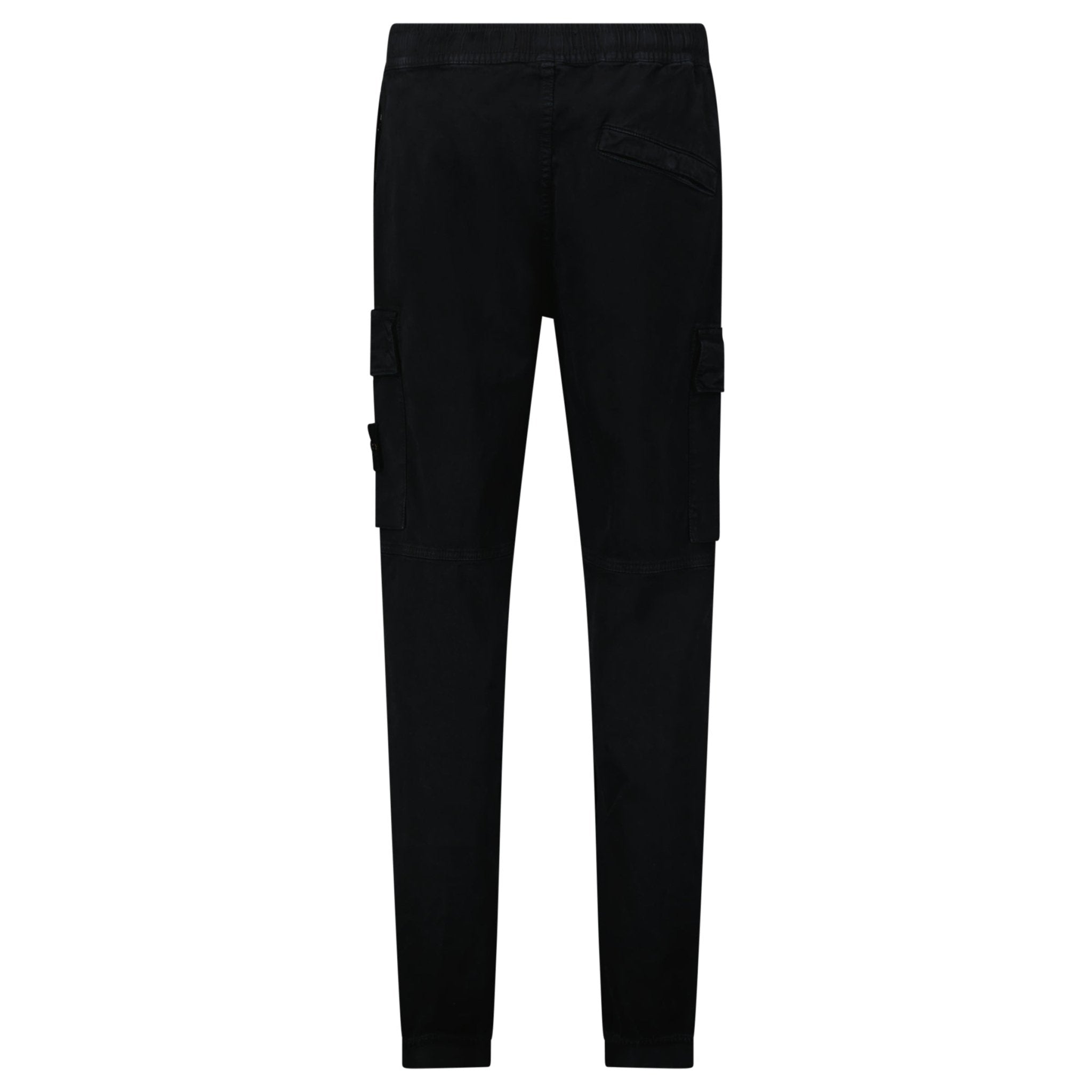 Stone Island Stretch 'Old' Effect Cargo Trousers Black