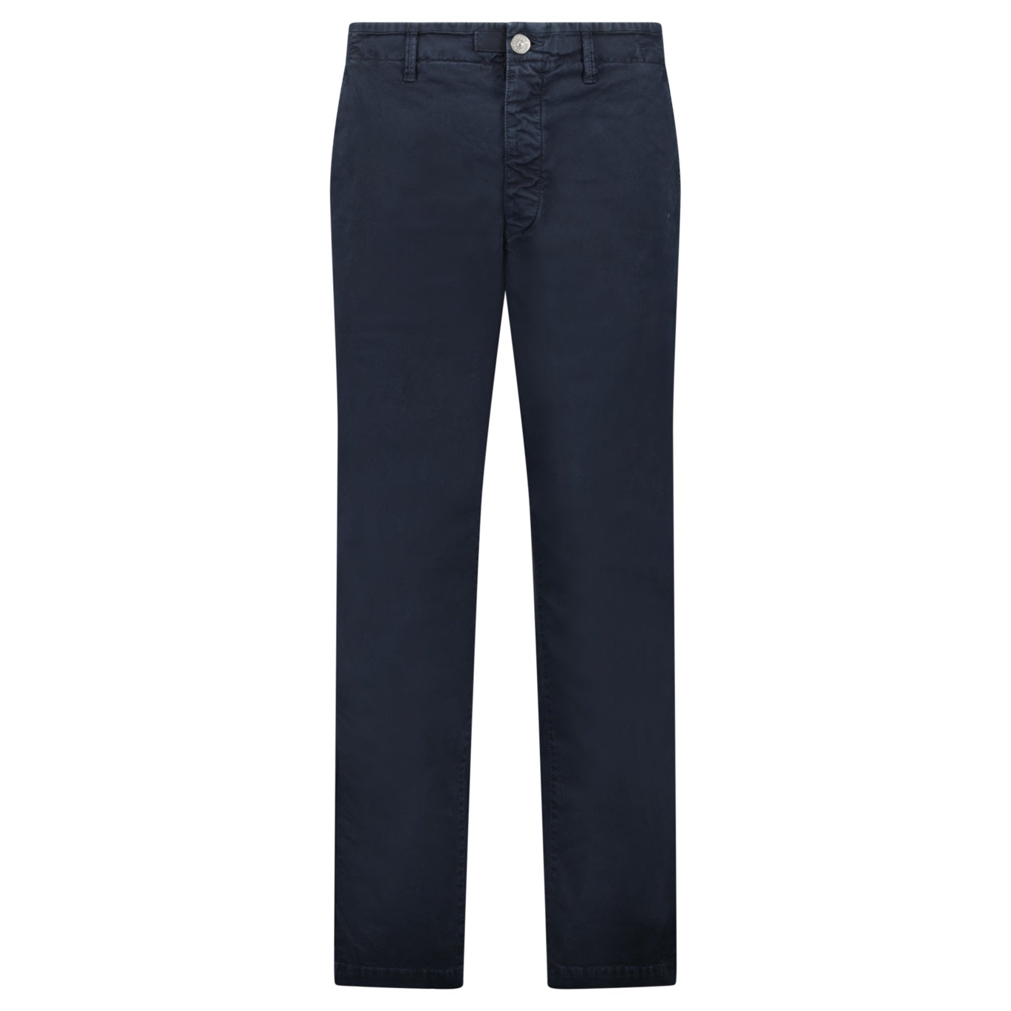 Stone Island Stretch Organic Broken Twill ‘OLD’ Effect Chino Trousers in Navy