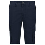 Stone Island Stretch Organic Cotton Twill Cargo Bermuda Shorts in Navy Blue