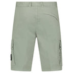 Stone Island Stretch Organic Cotton Twill Cargo Bermuda Shorts in Sage Green