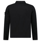 Stone Island Stretch Organic Cotton Twill Overshirt in Black