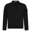 Stone Island Stretch Organic Cotton Twill Overshirt in Black