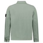 Stone Island Stretch Organic Cotton Twill Overshirt in Sage Green