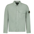 Stone Island Stretch Organic Cotton Twill Overshirt in Sage Green