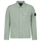 Stone Island Stretch Organic Cotton Twill Overshirt in Sage Green