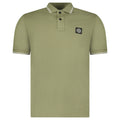 Stone Island Stripe Collar Polo T-Shirt Slim Fit Military Green