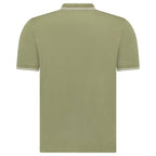 Stone Island Stripe Collar Polo T-Shirt Slim Fit Military Green