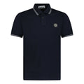 Stone Island Stripe Collar Polo T-Shirt Slim Fit Navy