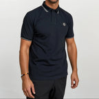 Stone Island Stripe Collar Polo T-Shirt Slim Fit Navy