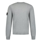 Stone Island Compass Badge Organic Cotton Crewneck Sweatshirt Grey