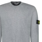 Stone Island Thick Knitted Compass-Badge Sweater in Grey