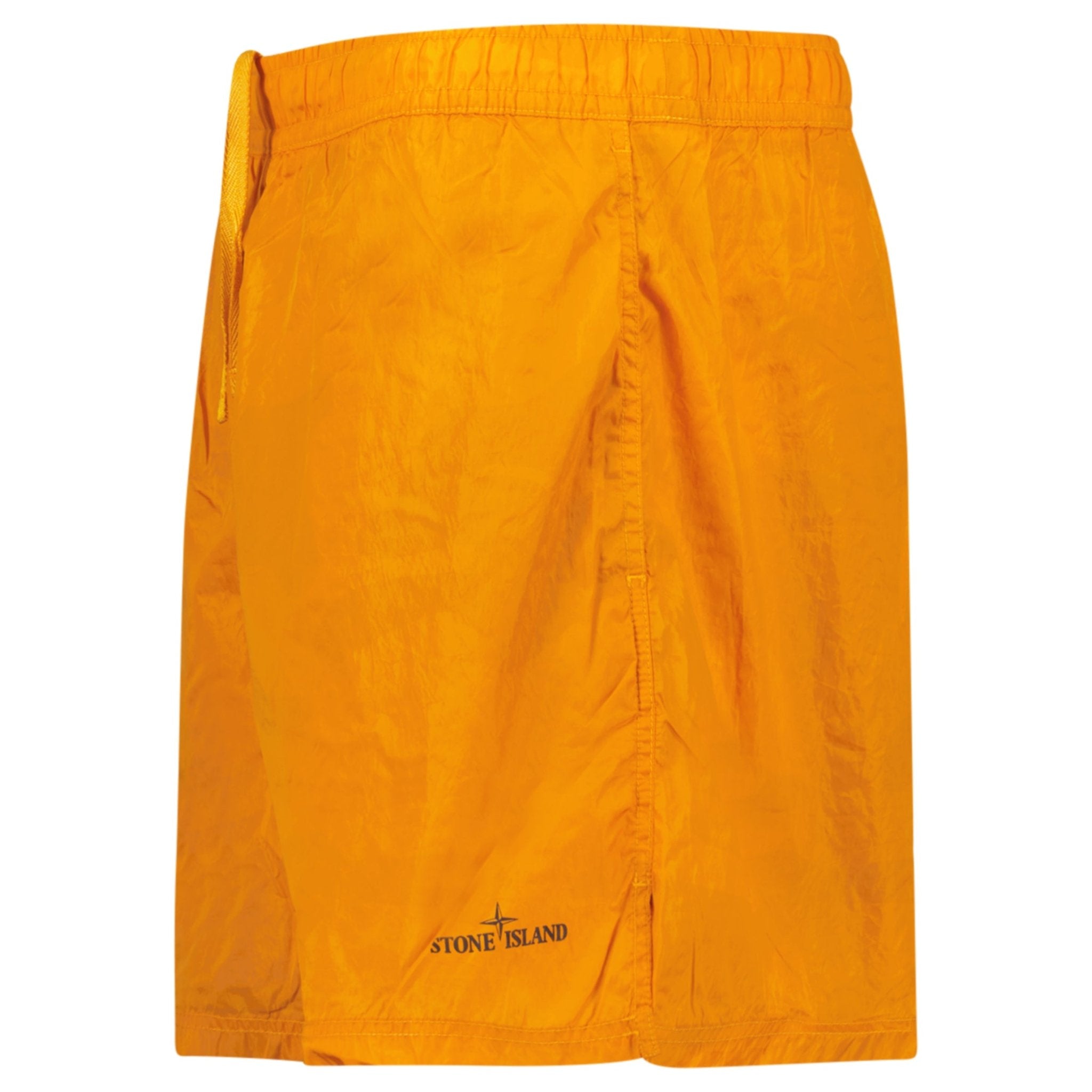 Stone Island Water Reactive Faded Camo Nylon Swim Shorts in Orange